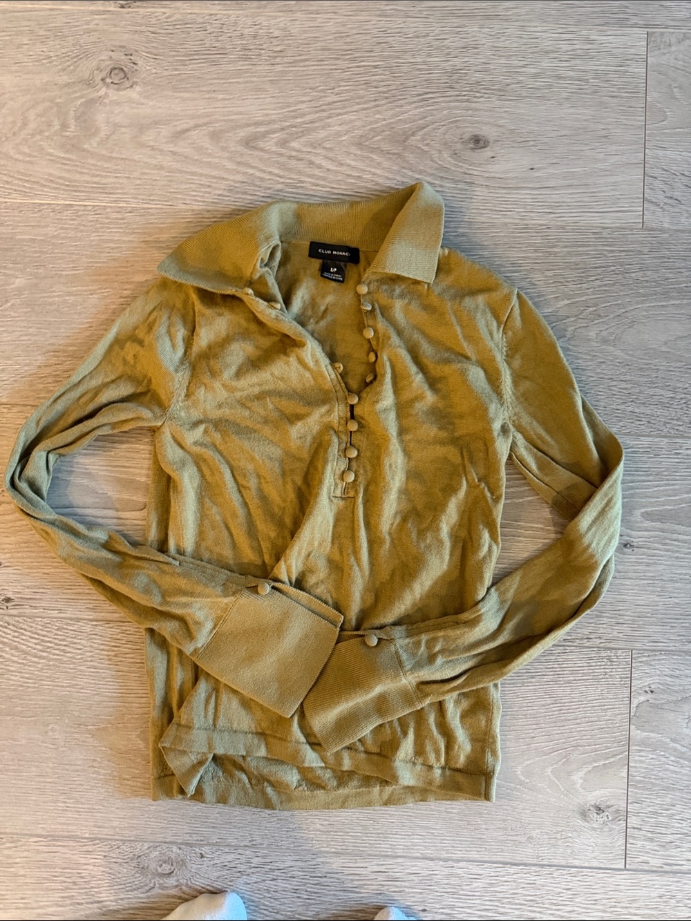 Club Monaco Buttoned Polo Top